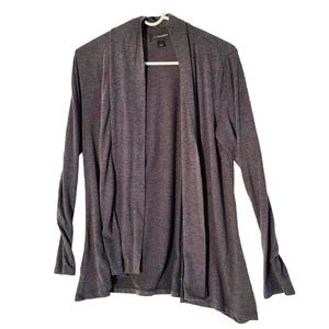 Open grey cardigan